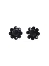 Simone Rocha Black Daisy Stud Earrings In Jet