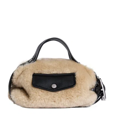 Simone Rocha Mini Faux Fur Biker Belt Bag In Multi