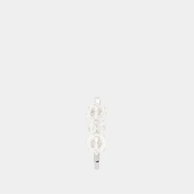 Simone Rocha Mini Flower Hair Clip  -  - Crystal - White