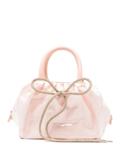 Simone Rocha Mini Gathered Bow Tote Bag In Pink
