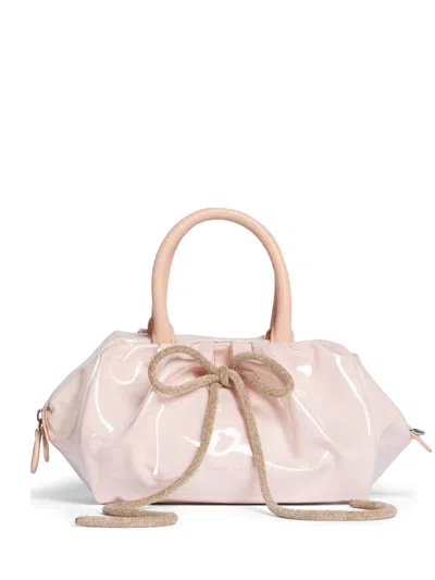 Simone Rocha Mini Gathered Top-handle Bag In Pink