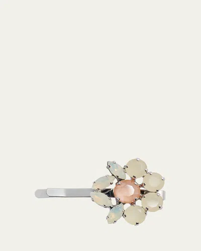 Simone Rocha Mini Heartbloom Hair Clip In Metallic