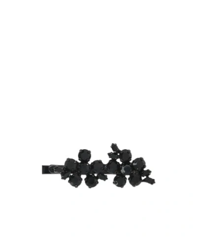 Simone Rocha Mini Hellebore Flower Hair Clip In Black