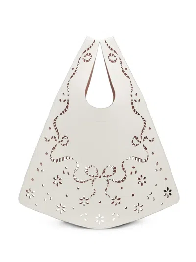 Simone Rocha Mini Lasercut Lace-detail Tote Bag In Pink