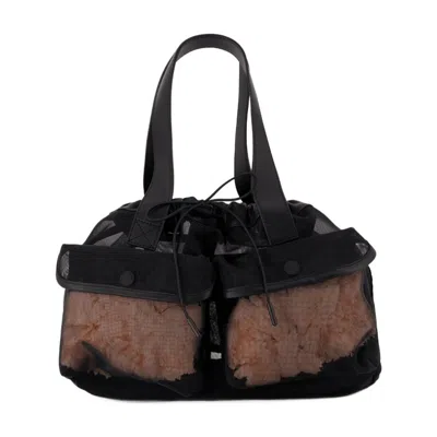 SIMONE ROCHA SIMONE ROCHA MINI SHEER STUFFED SHOPPER BAG - POLYESTER - BLACK