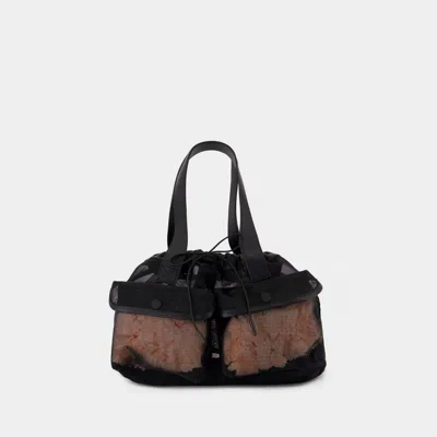 Simone Rocha Mini Sheer Stuffed Shopper Bag In Black
