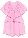 Simone Rocha Ruffle-detailed Mini Dress In Pink