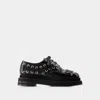 Simone Rocha Woman Lace-up Shoes Black Size 6 Leather In Black