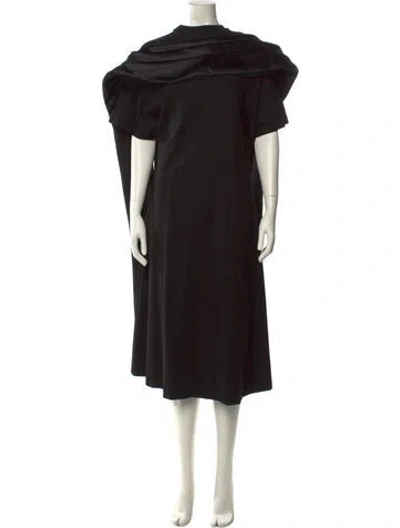 Pre-owned Simone Rocha Mock Neck Long Dress In Black