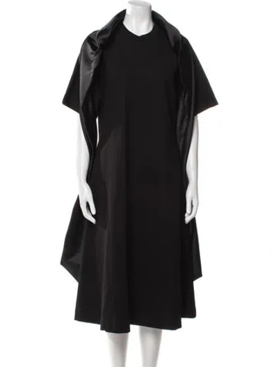 Pre-owned Simone Rocha Mock Neck Midi Length Dress In Black