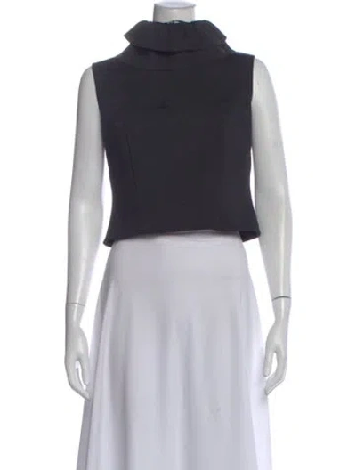 Pre-owned Simone Rocha Mock Neck Sleeveless Top In Gray