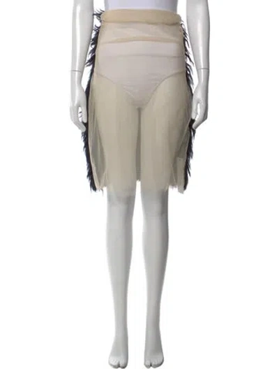 Pre-owned Simone Rocha Mohair Mini Skirt In Neutral