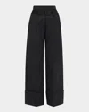 Simone Rocha Multi Belt Loop Wide-leg Trousers In Black
