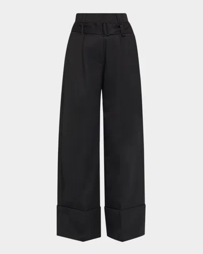 Simone Rocha Multi Belt Loop Wide-leg Trousers In Black
