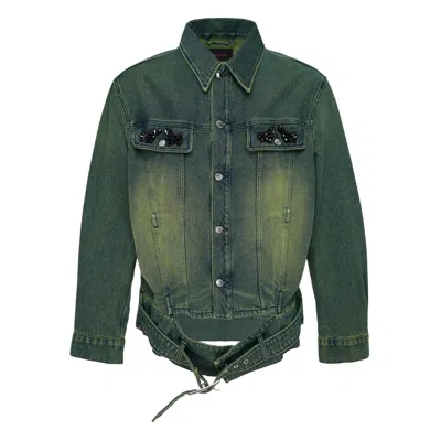 Simone Rocha Multi Belt Waist Tail Blouson In Green