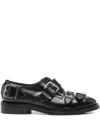 Simone Rocha Triple-buckle Derby Shoes In Black