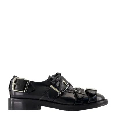 Simone Rocha Multi-buckle Derby Shoes In Black