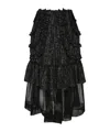 Simone Rocha Multi-frill Patchwork Midi Skirt In Multi