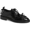 Simone Rocha Lace-up Glossed Leather Brogues In Black