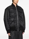 Simone Rocha Multi Pocket Bomber Jacket In Black
