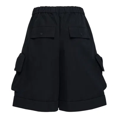 Simone Rocha Multi Pocket Cargo Drawstring Shorts In Black
