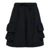 Simone Rocha Multi Pocket Cargo Drawstring Shorts In Black