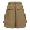 Simone Rocha Multi Pocket Cargo Drawstring Shorts In Brown
