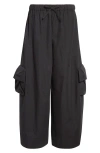 Simone Rocha Multi Pocket Cargo Puddle Drawstring Pants In Gray