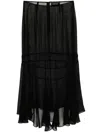 Simone Rocha Multi-seam Midi Skirt In Black