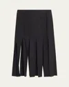 Simone Rocha Multi-slit Midi Skirt In Black