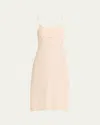 Simone Rocha Negligee Bow Midi Slip Dress In Nude