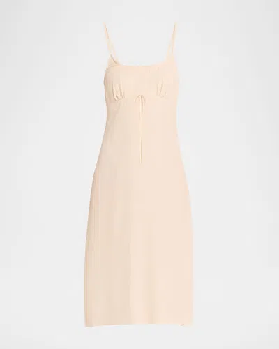 SIMONE ROCHA NEGLIGEE BOW MIDI SLIP DRESS