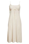 Simone Rocha Beige Negligee Bow Midi Dress In Beige