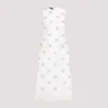 Simone Rocha Sleeveless Fitted Dress With Intricate Embellishments In Nude & Neutrals