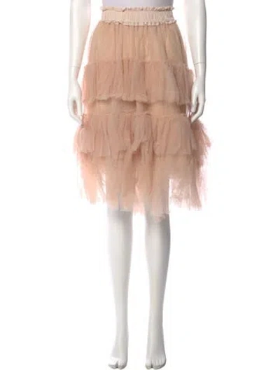 Pre-owned Simone Rocha Nylon Knee-length Skirt In Neutral