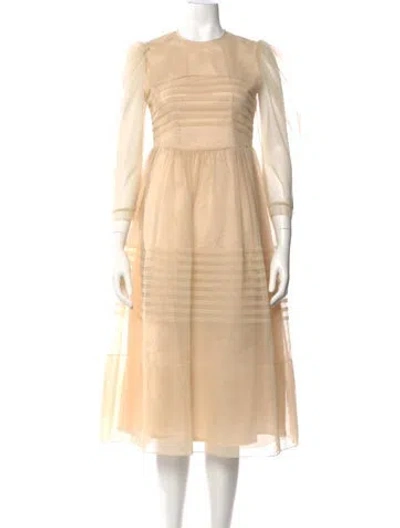 Pre-owned Simone Rocha Nylon Midi Length Dress In Neutral