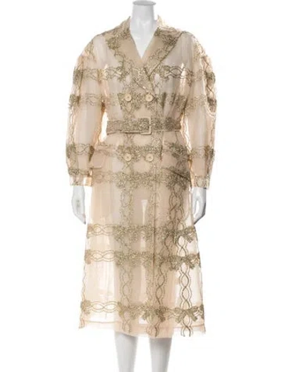 Pre-owned Simone Rocha Nylon Patterned Trench Coat