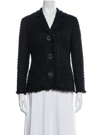 Pre-owned Simone Rocha Nylon Tweed Pattern Jacket In Black