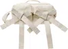 Simone Rocha Off-white Beaded Classic Bow Crossbody Bag In Stone/pearl