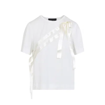 Simone Rocha Off White Crew Neck T-shirt In Multi