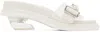 Simone Rocha Off-white Embellished Slides In Clear/pearl/clear