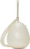Simone Rocha Off-white Large Egg Bag In Pearl/pearl