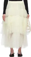 Simone Rocha Ssense Exclusive Off-white Tutu Maxi Skirt In Ivory
