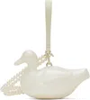 Simone Rocha Off-white Pearl Duck Clutch In Pearl