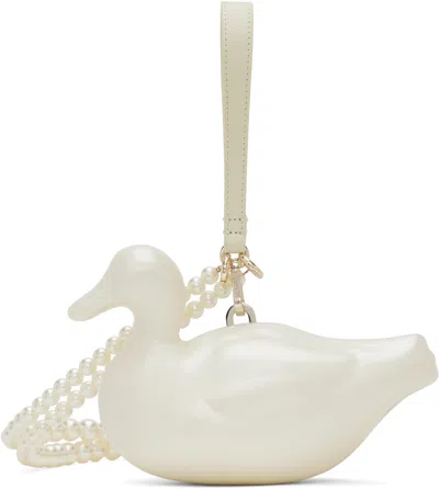 Simone Rocha Off-white Pearl Duck Clutch