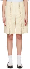Simone Rocha Off-white Ruffle Shorts In Cream