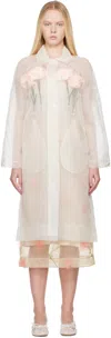 Simone Rocha Off-white Stuffed Carnation Car Coat