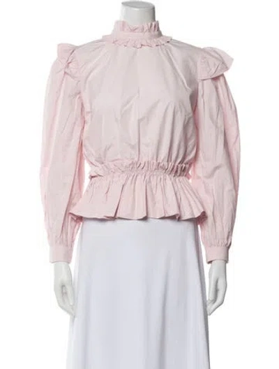 Pre-owned Simone Rocha Off-the-shoulder Long Sleeve Blouse In Pink