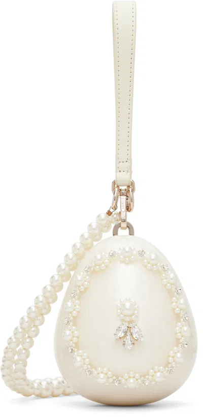 Simone Rocha Off-white Embellished Pearl Egg Bag