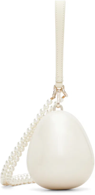 Simone Rocha Off-white Pearl Egg Bag